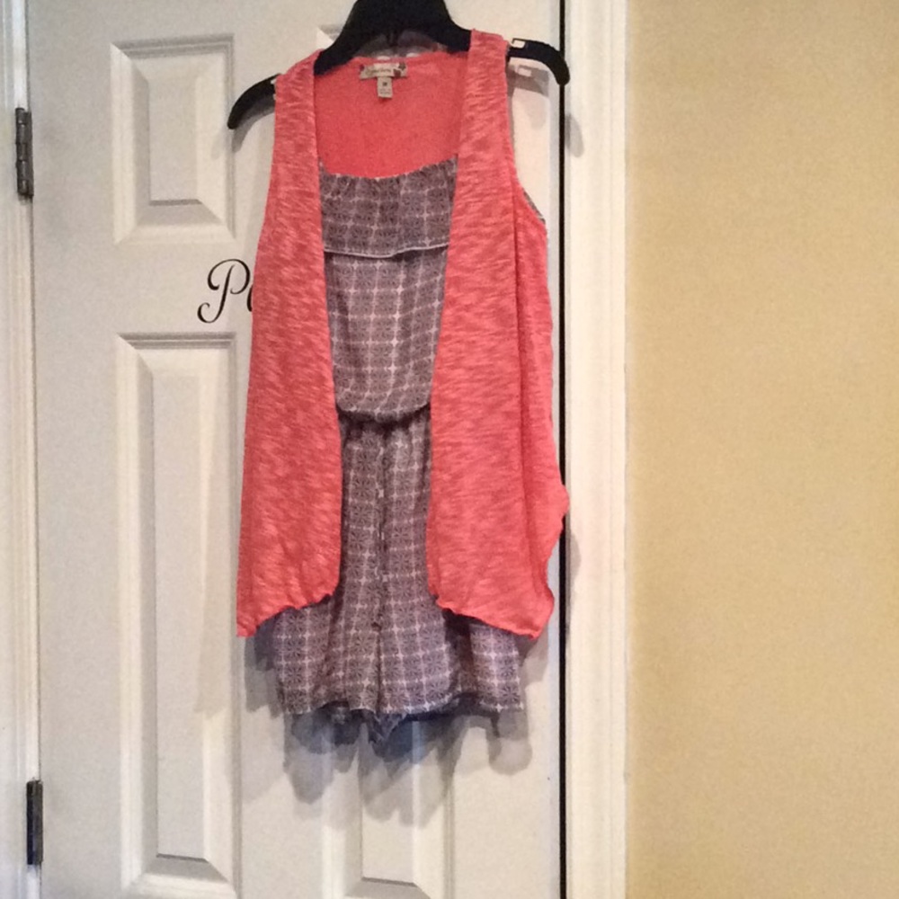 Girls romper with vest